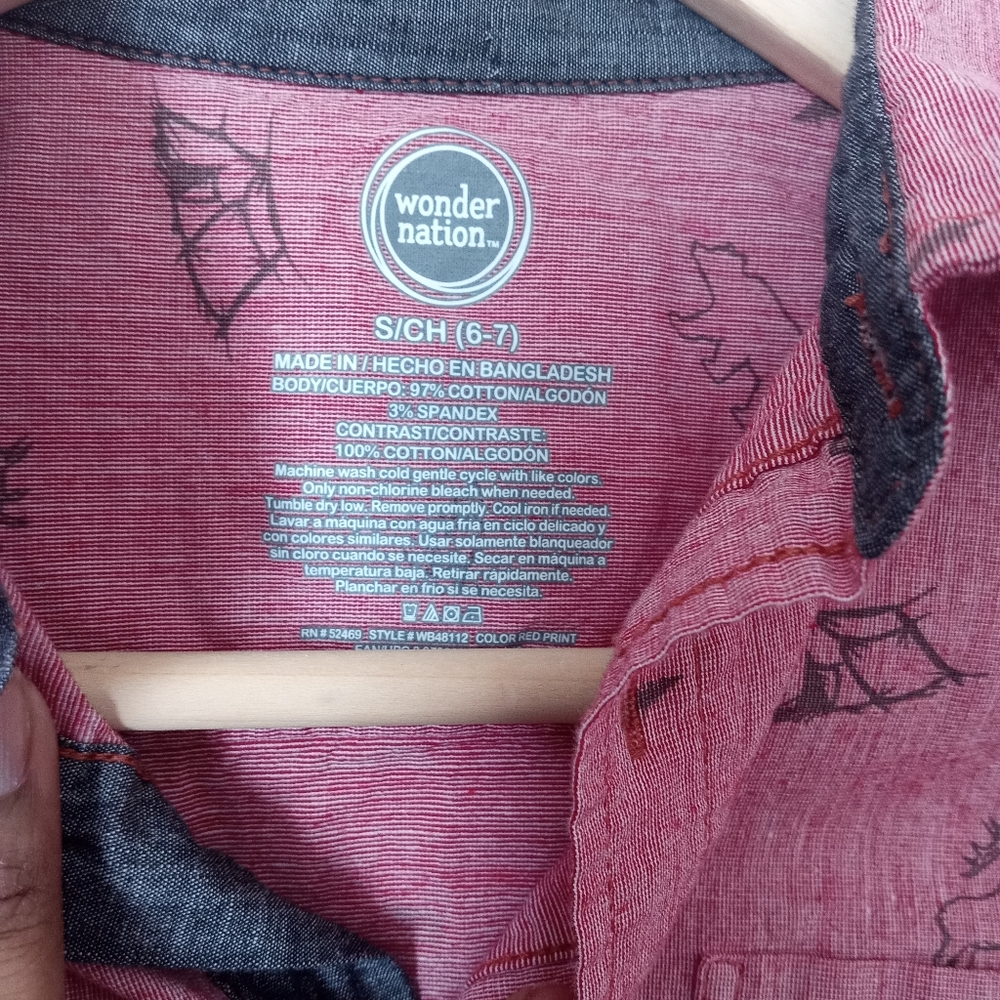 Osh Kosh & Wonder Nation Boys Bundle Button Long Sleeve Shirts - Picture 6 of 12